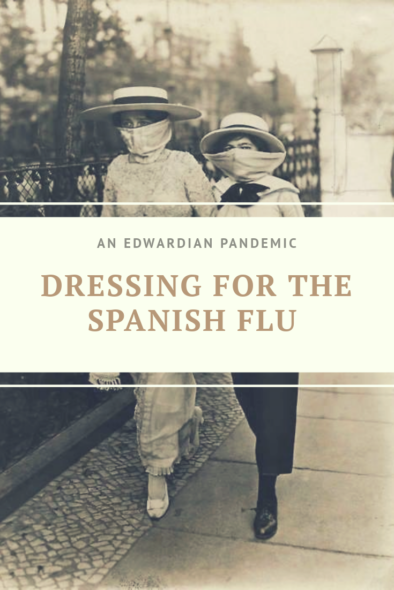 Edwardian women wearing face masks to protect from the Spanish flu