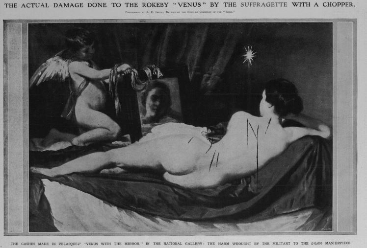 1914 suffragette damage to rokeby venus