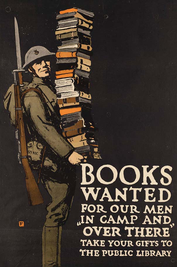 Charles Buckles Falls, 1918, Books Wanted for Our Men