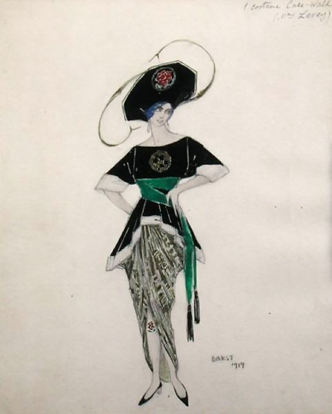 Costume design for Ethel Levy in Hello Tango by L. Bakst