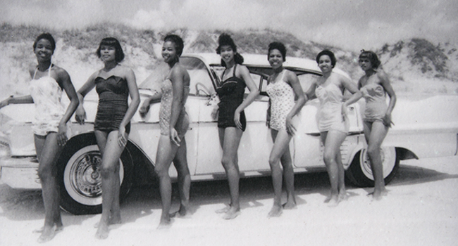 Group of African American women at American Beach, FL