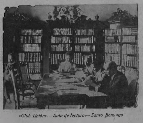 Reading room of the Club Union.