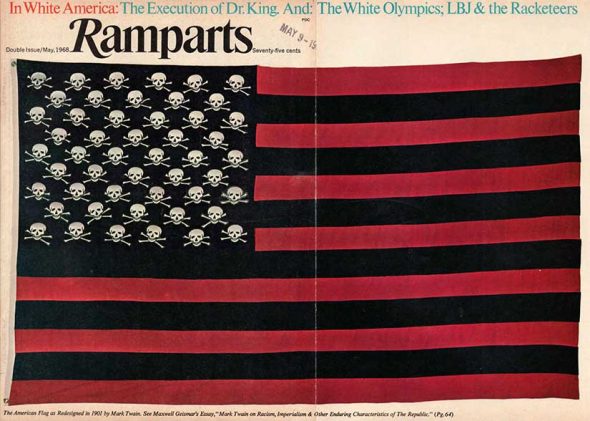 The American Flag as redesigned in 1901 by Mark Twain. Image found here.